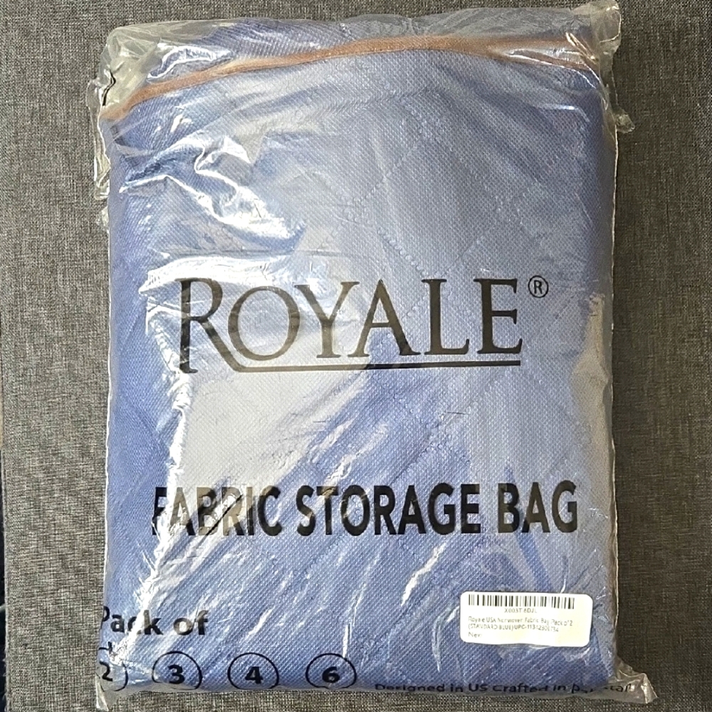 Royale Blue Fabric Bags 2 Pack